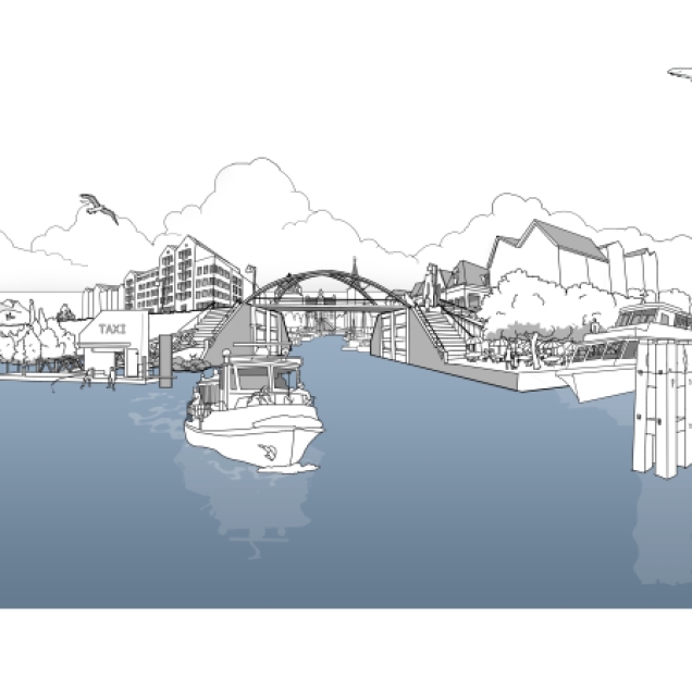 3d tekening waterfront